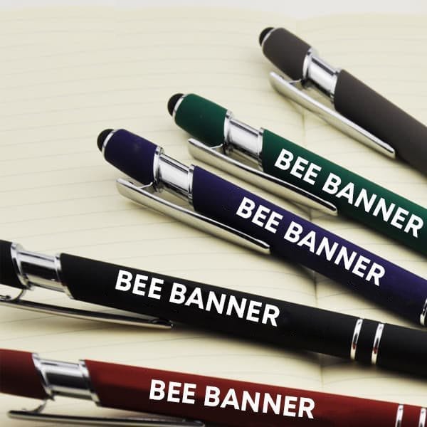 : "Engraved Alpha SoftTouch Pen with Stylus® - Elegance and Functionality - Product Image"