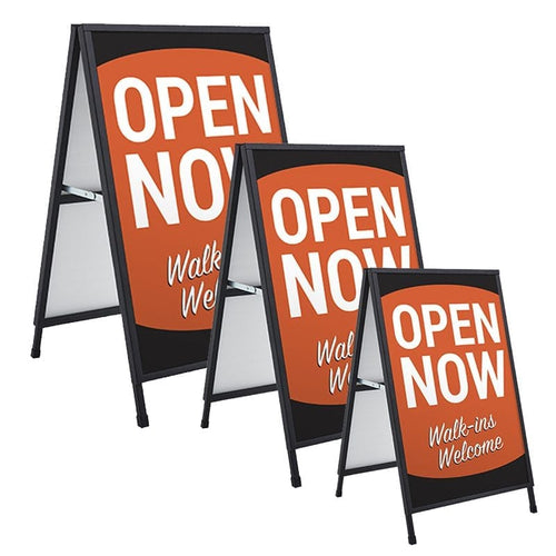 Metal A-Frame Signs include Coroplast