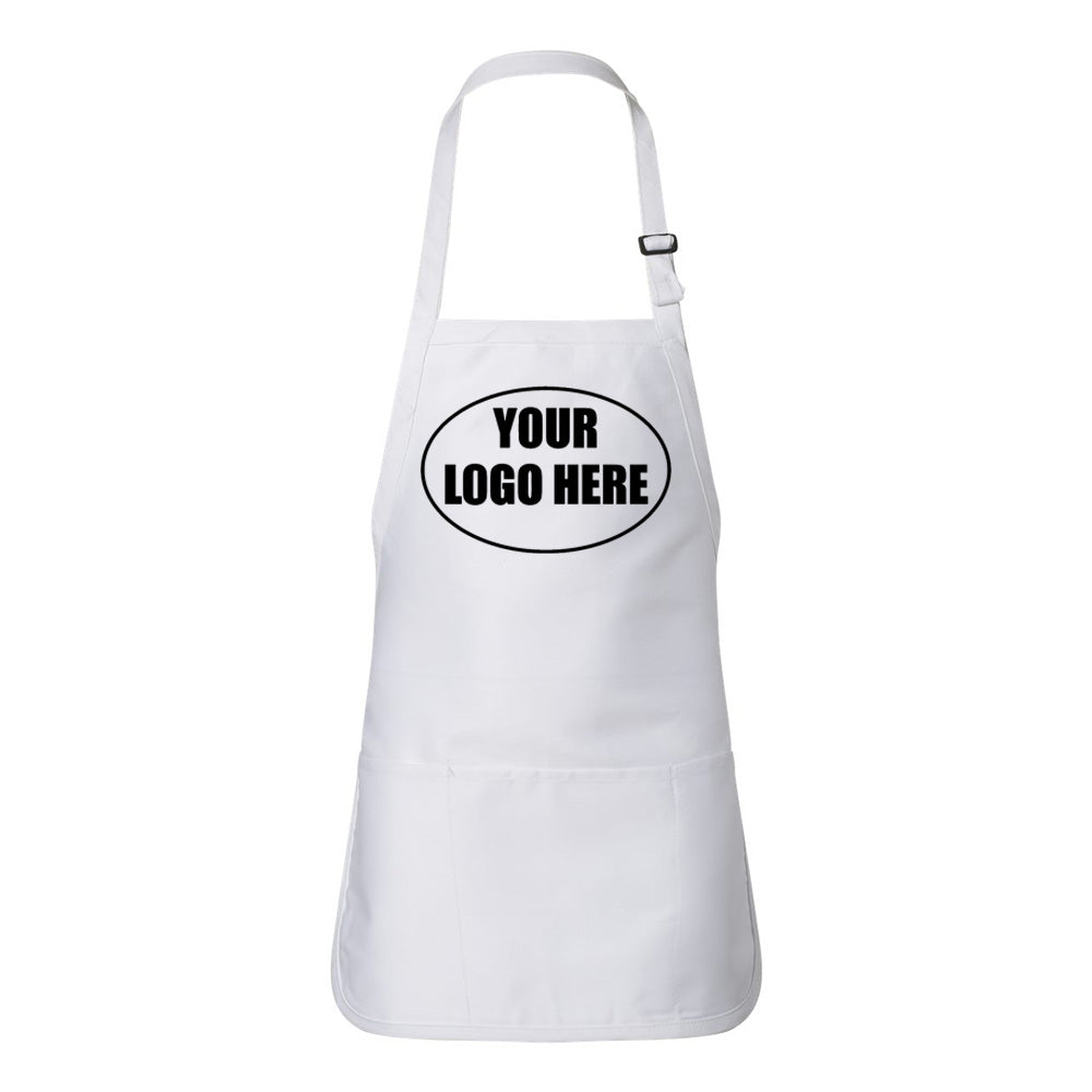 Q-Tees - Full-Length Apron with Pouch Pocket - Q4250