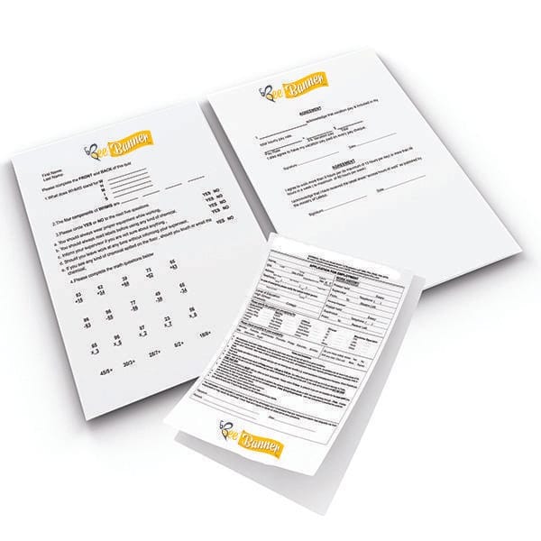 Alt Attribute: "Efficient Application Forms - 60lb Offset Uncoated - Product Image"