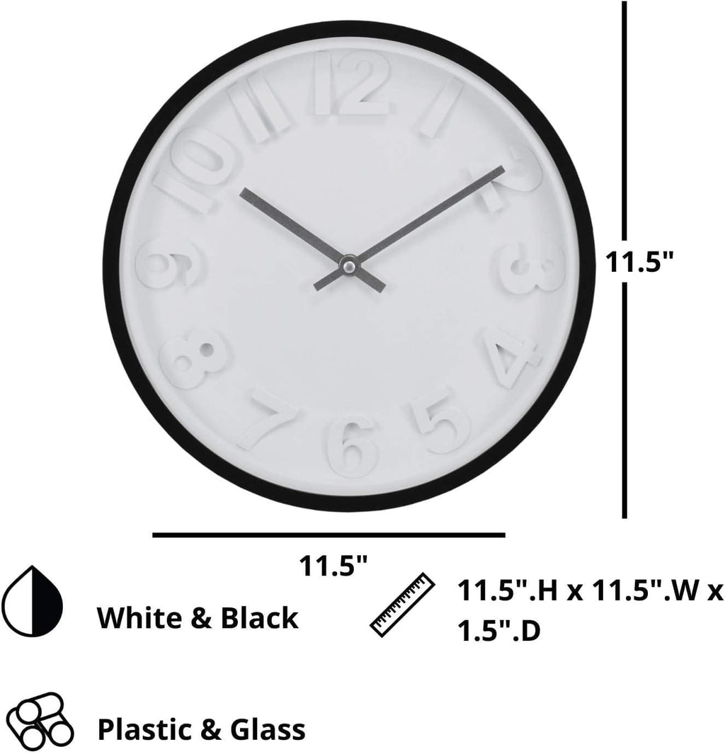 Kiera Grace Synchro Silent Round Wall Clock Set