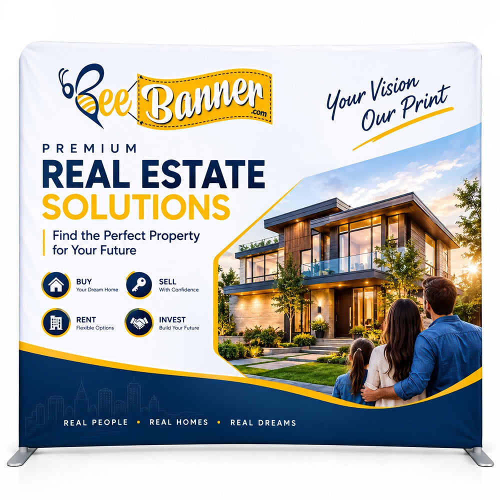 8'x10' Tube Straight Fabric Pillow Case Media Wall