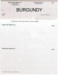 Blank Cheques Computerized Burgundy Box, bee banner