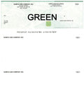 Blank Computerized Cheques Green with Security Box,bee banner