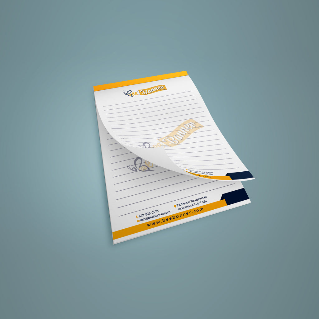 Notepads, Custom notepads, bee banner