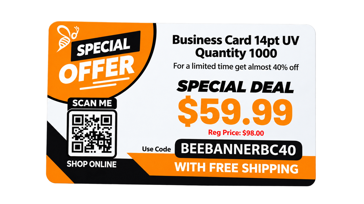 Business Cards 14pt + UV