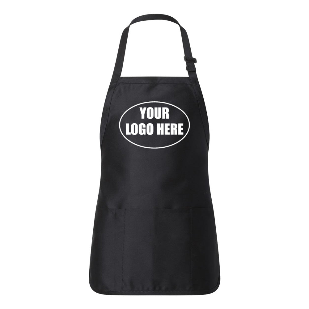 Q-Tees - Full-Length Apron with Pouch Pocket - Q4250