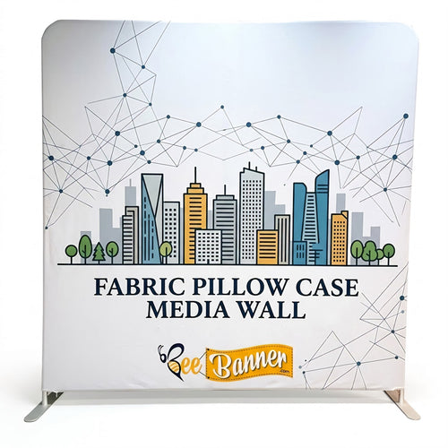 8'x10' Tube Straight Fabric Pillow Case Media Wall