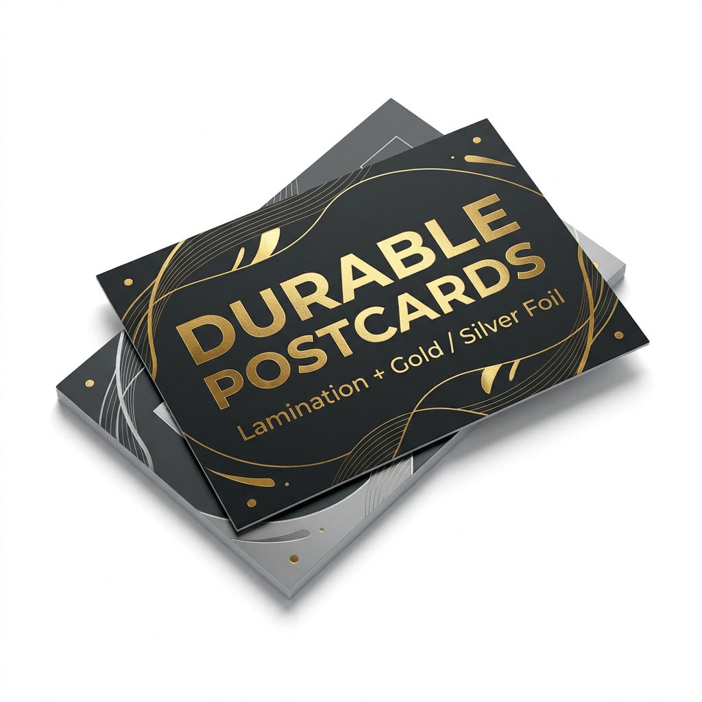 Metallic Foil Postcards Lamination + Gold / Silver Foil