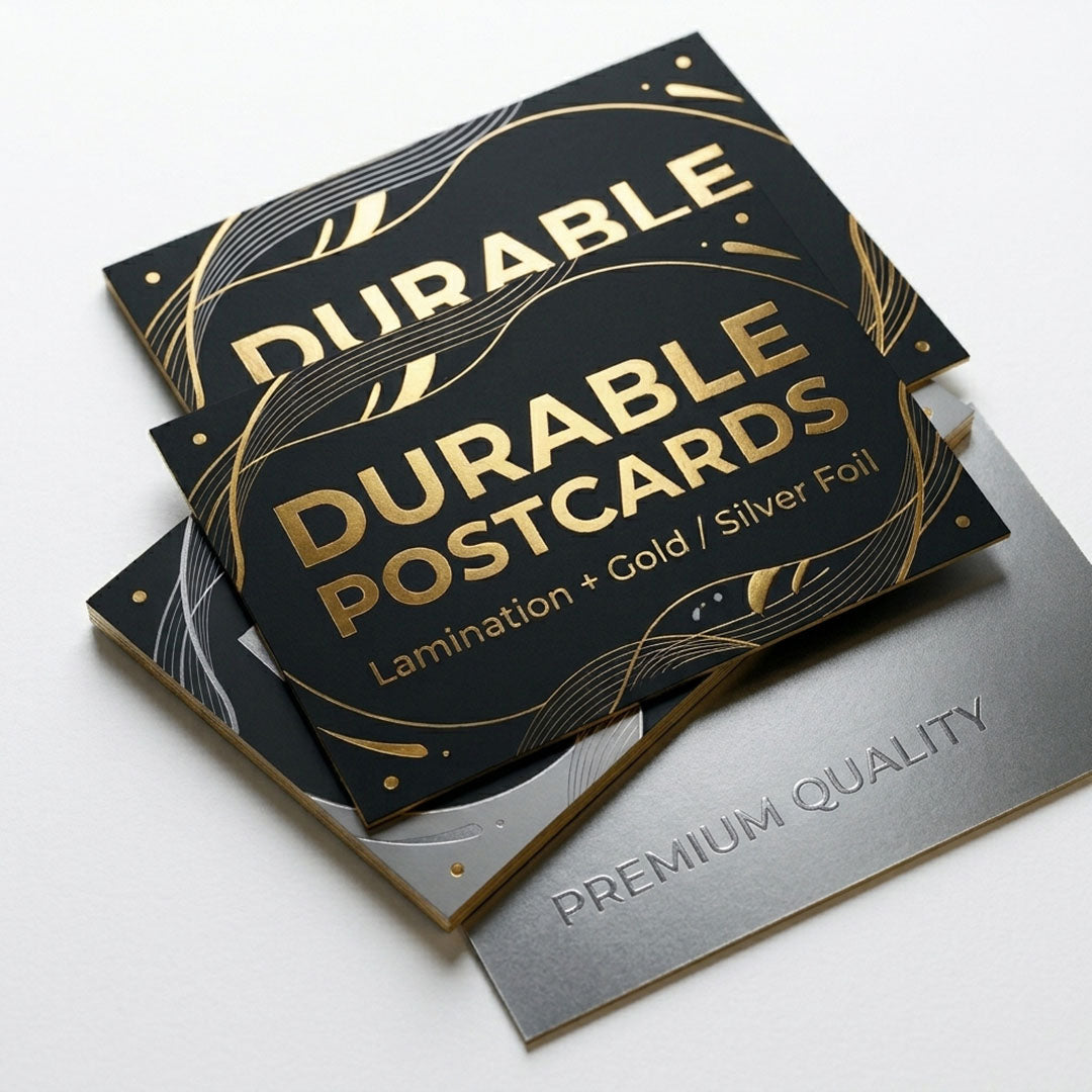 Metallic Foil Postcards Lamination + Gold / Silver Foil