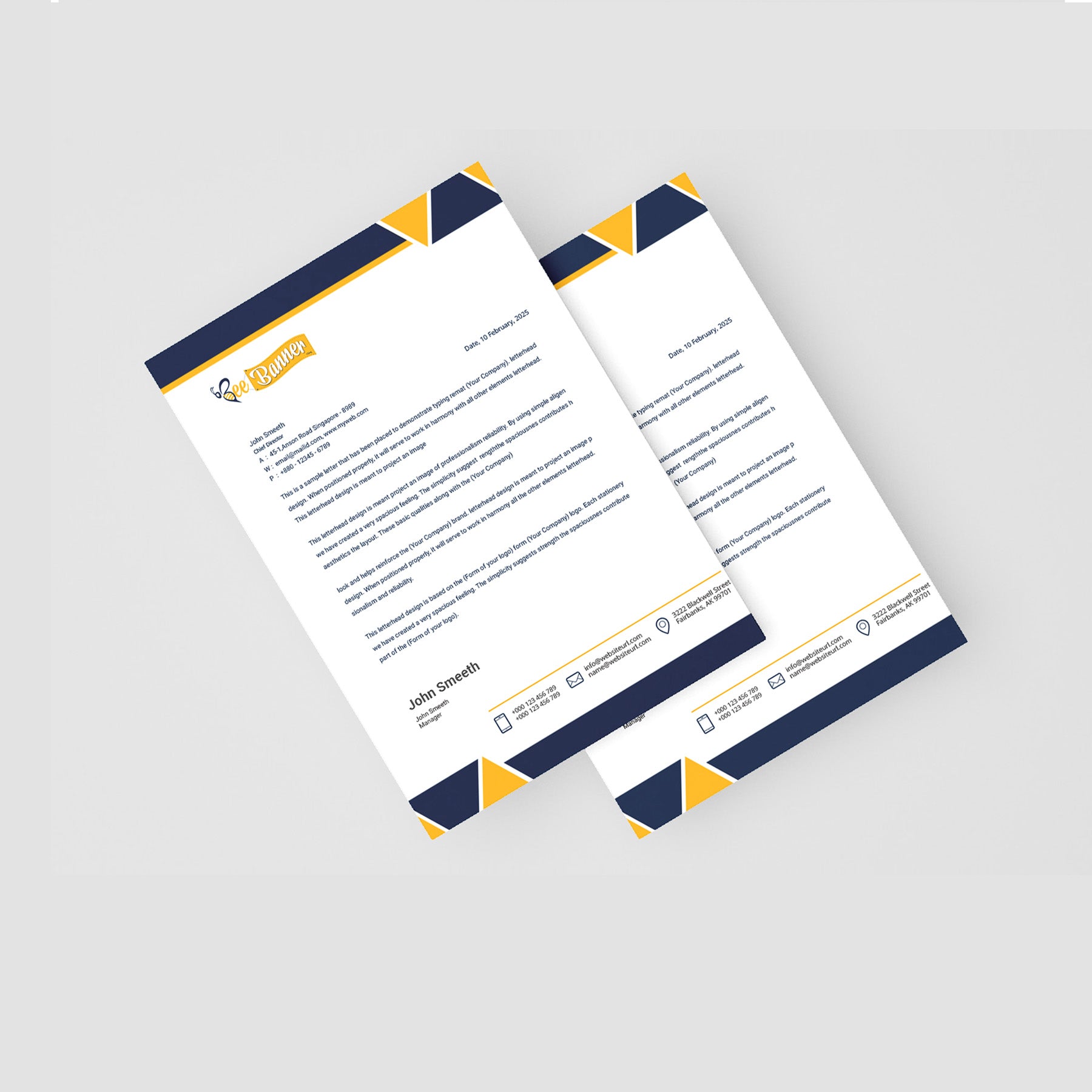 Custom Letterhead - (Linen Stock) Design Services in Canada