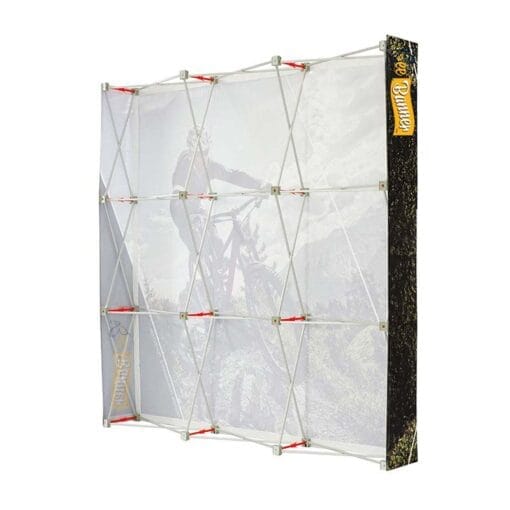 "fabric pop up media wall with frame - elevate your visual impact - product image"