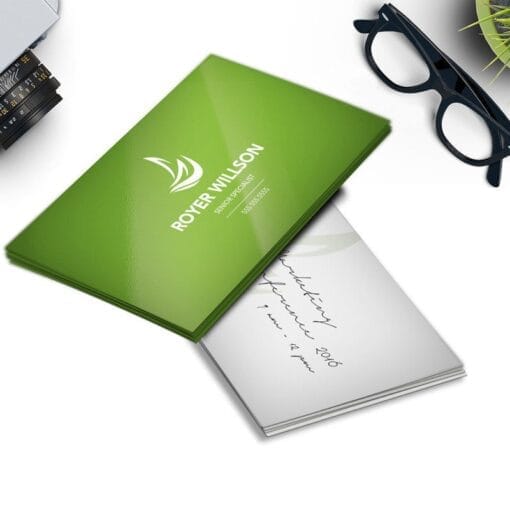 "business cards 14pt. with aq coating - elevate your professional image - business card image"