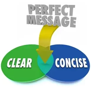 clear and concise messaging