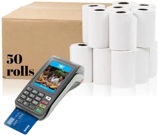 2 1/4 x 60' thermal paper rolls - 50 rolls | high-quality printing - product image