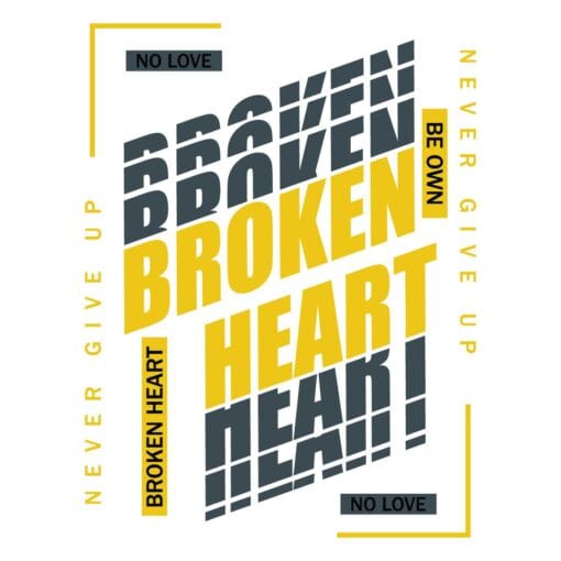 "broken heart t-shirt design - wear your emotions - product image"