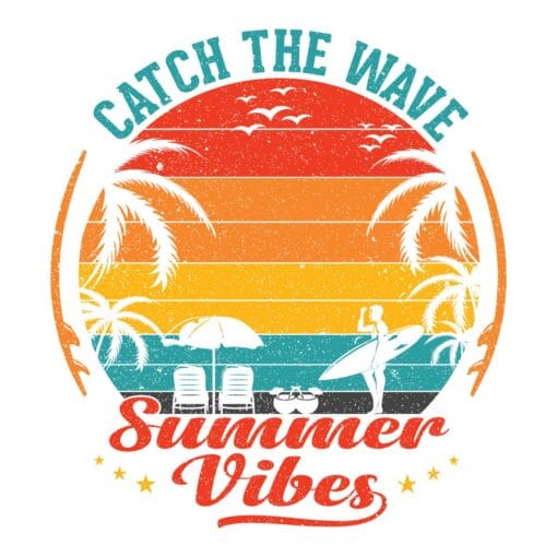 "catch the wave t-shirt designs - ride the style wave - product image"