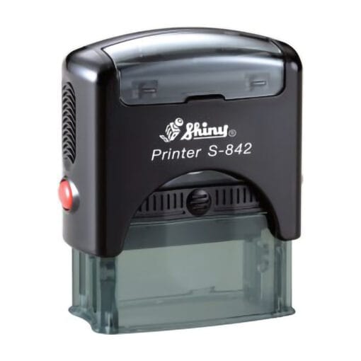 s-842 shiny custom self-inking stamp