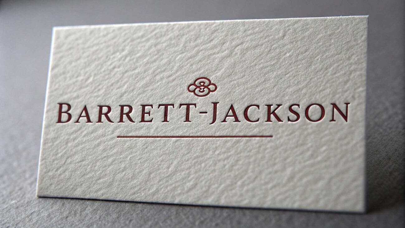 letterpress barrett-jackson business card