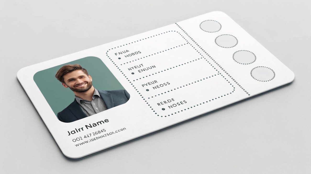 business card slits template punch