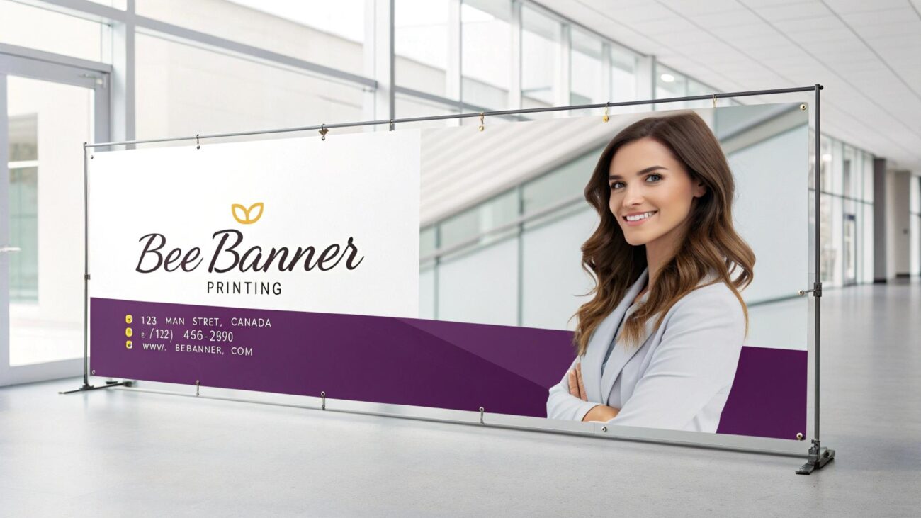 blank vinyl banner, bee banner
