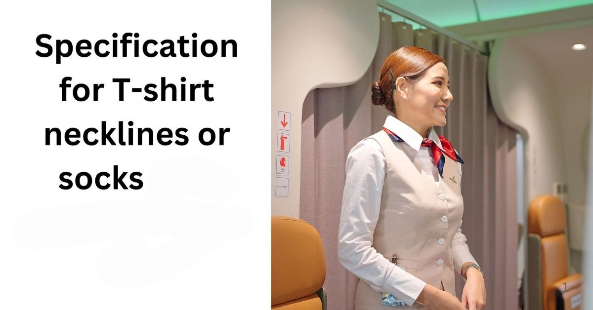 specification for t-shirt necklines or socks