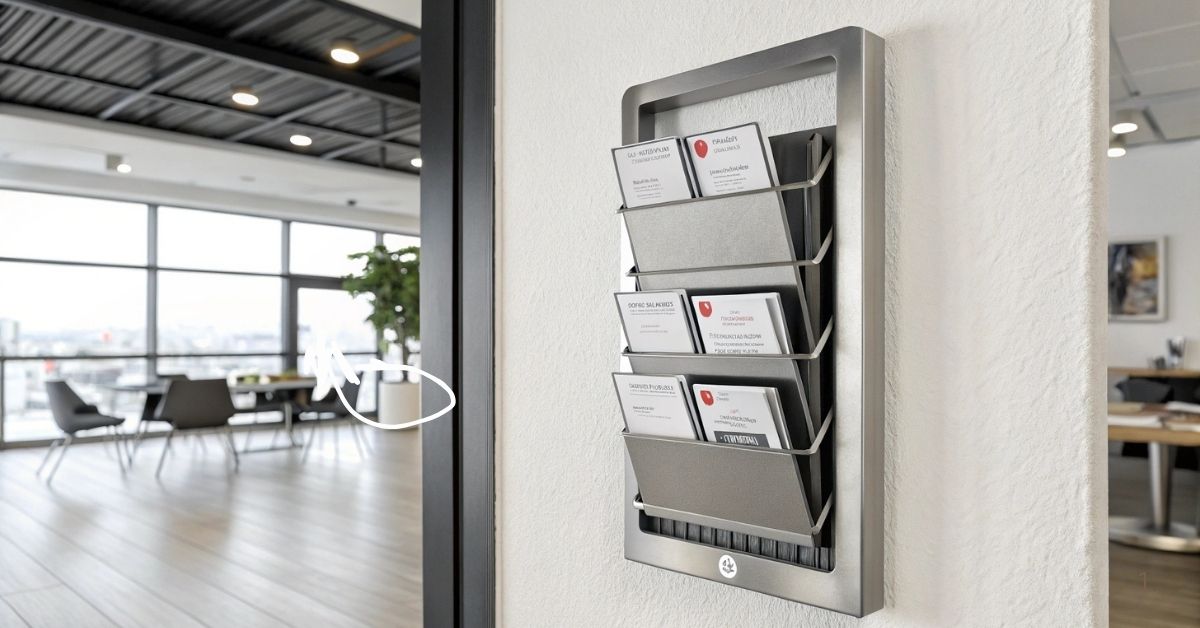wall mounted business card holder