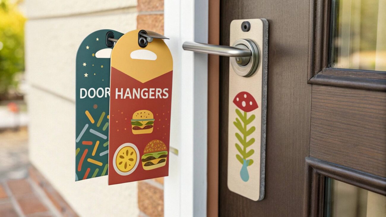 door hangers, bee banner