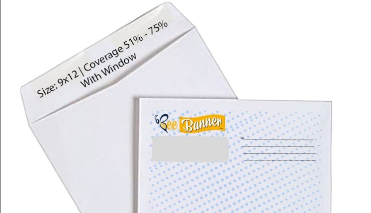 envelopes, bee banner
