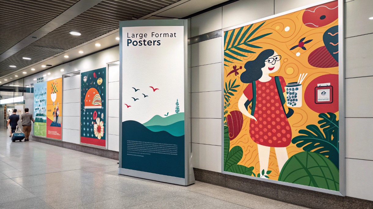 large format posters, bee banner