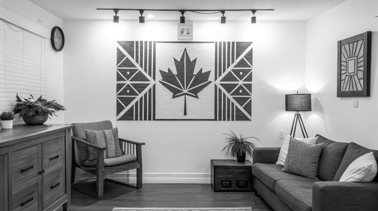 black and white wall art canada, bee banner
