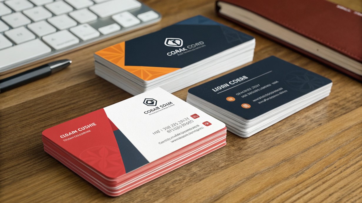 business cards, bee banner