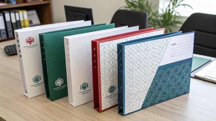 presentation folders, bee banner