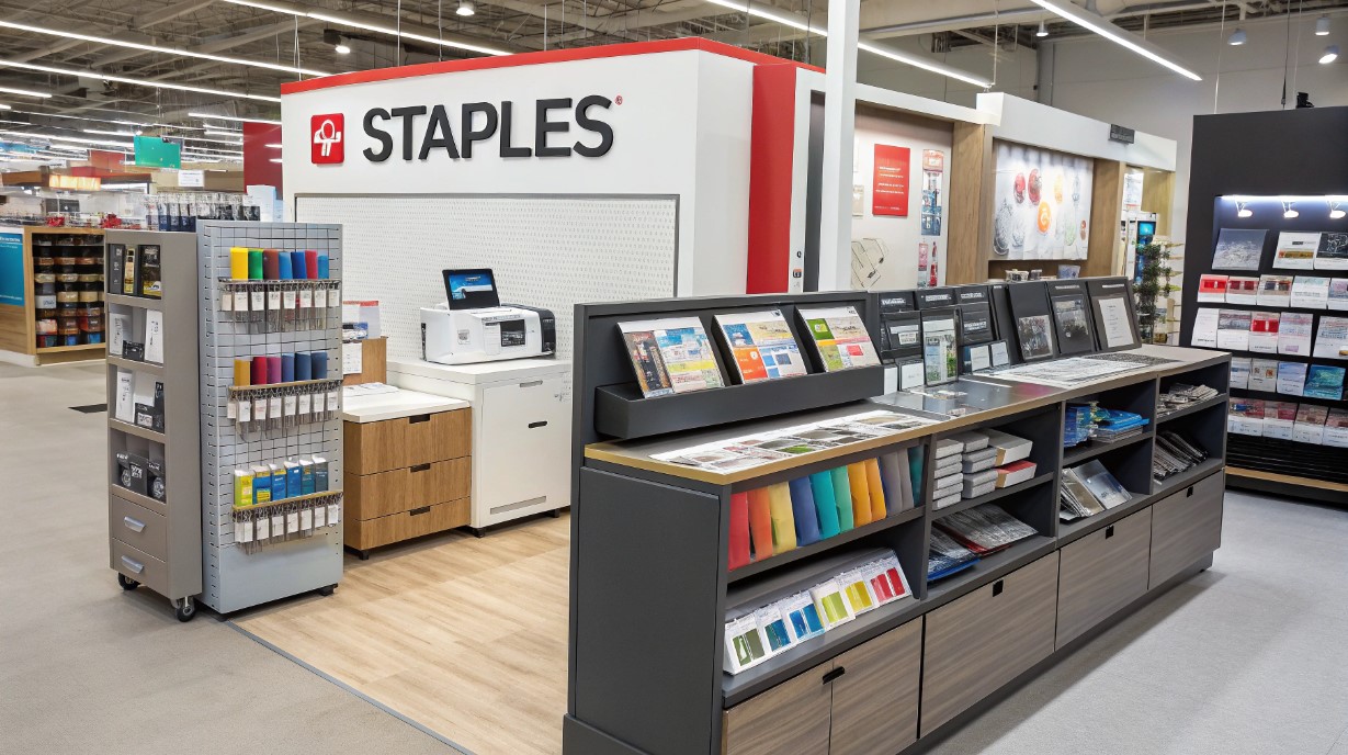 staples printing, bee banner