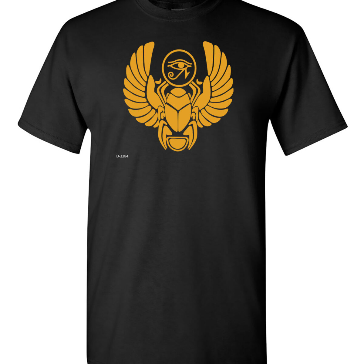 Alternative view of Egyptian scarab beetle with wings .