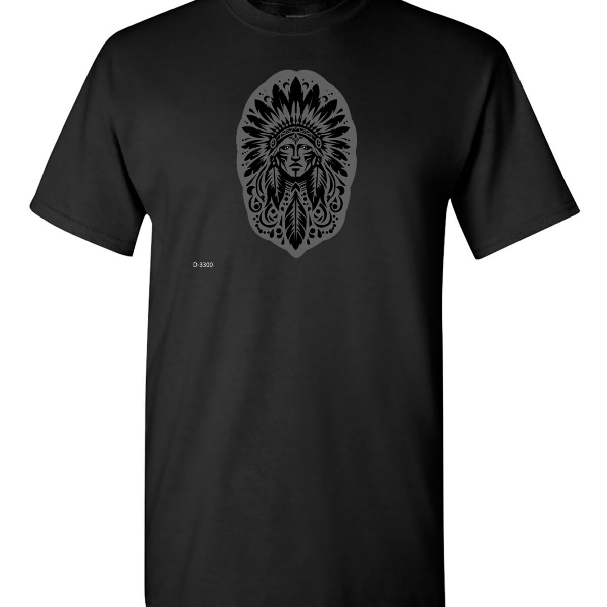 Alternative view of Native American Head Vector Art .